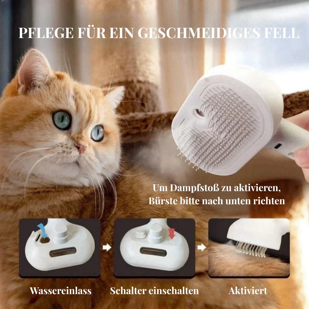 EasyPet elektrische Sprühnebel-Fellbürste für Katze und Hund