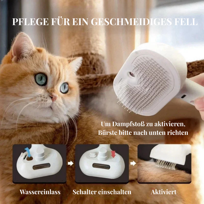 EasyPet elektrische Sprühnebel-Fellbürste für Katze und Hund