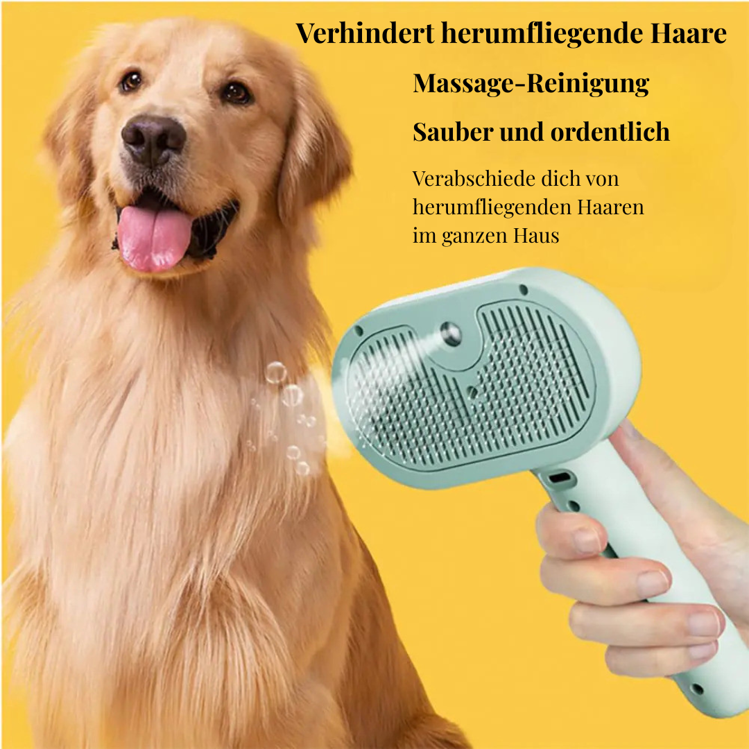 EasyPet elektrische Sprühnebel-Fellbürste für Katze und Hund