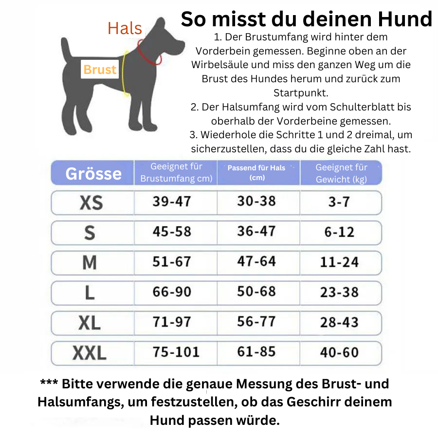 Personalisiertes Anti-Zieh-Geschirr