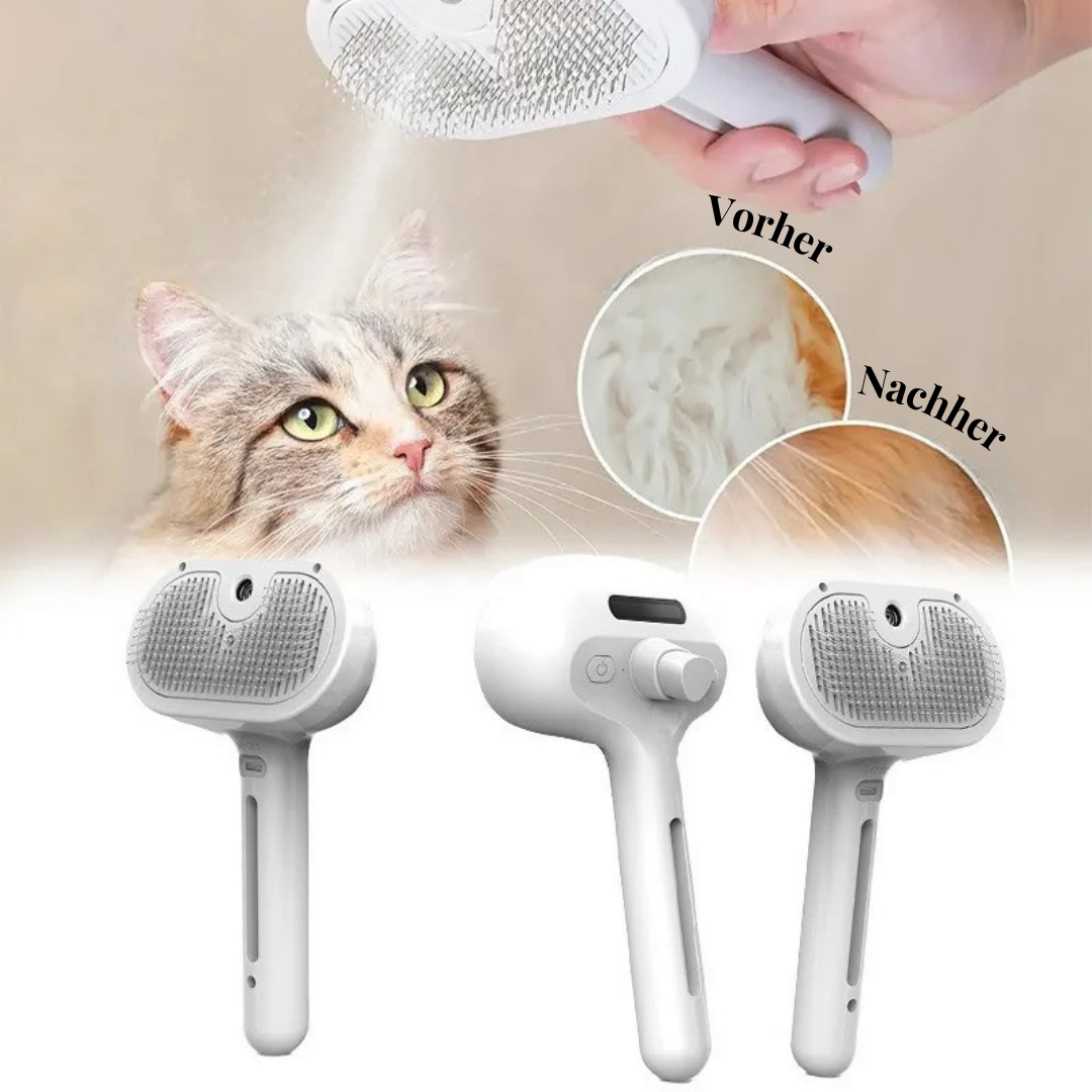 EasyPet elektrische Sprühnebel-Fellbürste für Katze und Hund