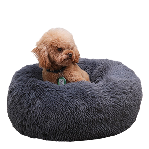 Kuschelbett in Donut Form aus Plüsch