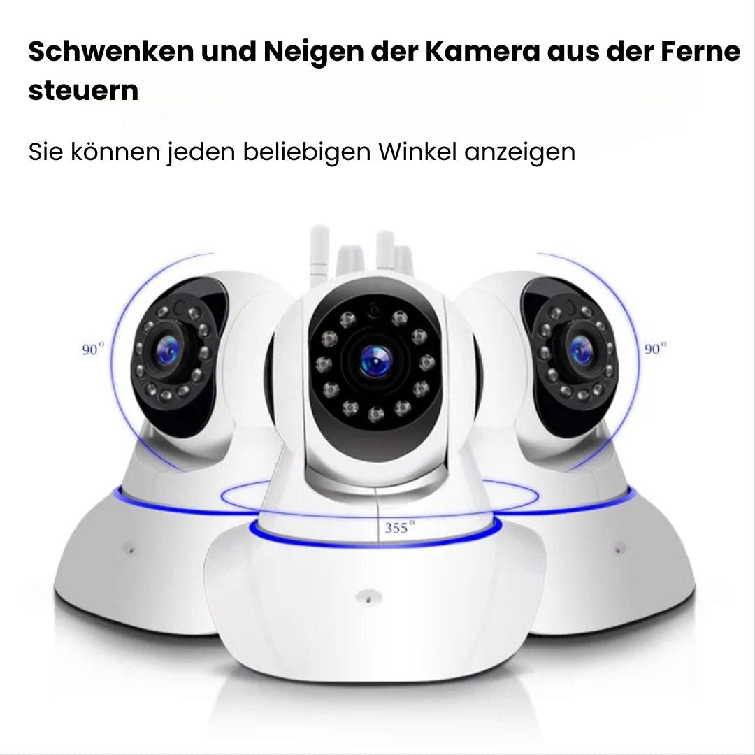 Smarte WLAN Haustier HD-Kamera mit Zwei-Wege-Audio inclusive 32GB-SD Karte für Zuhause