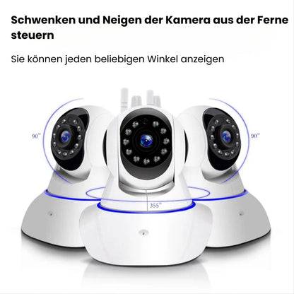Smarte WLAN Haustier HD-Kamera mit Zwei-Wege-Audio inclusive 32GB-SD Karte für Zuhause