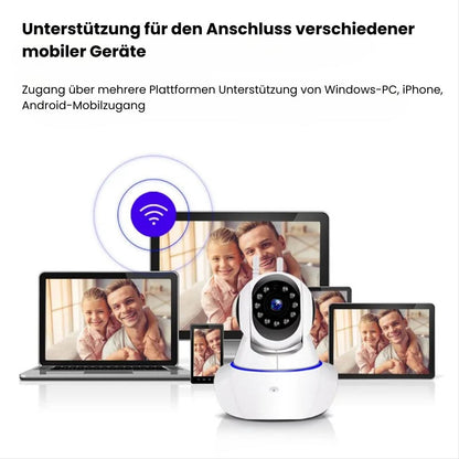 Smarte WLAN Haustier HD-Kamera mit Zwei-Wege-Audio inclusive 32GB-SD Karte für Zuhause