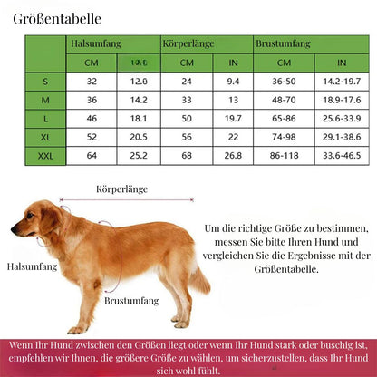 Warme wasserdichte Hundejacke für kalte Tage