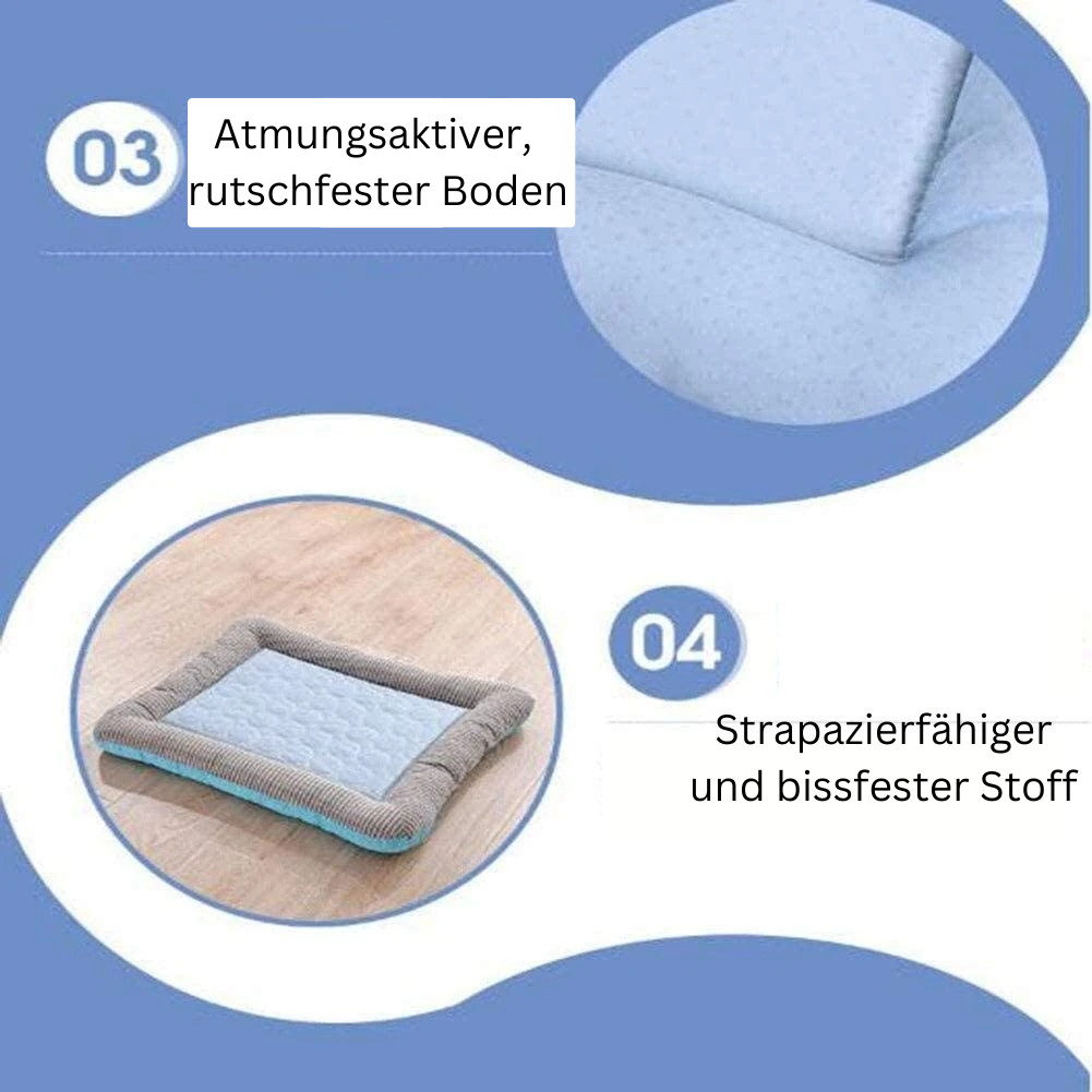 Kühlende Haustier-Matte mit weicher Kissen-Umrandung