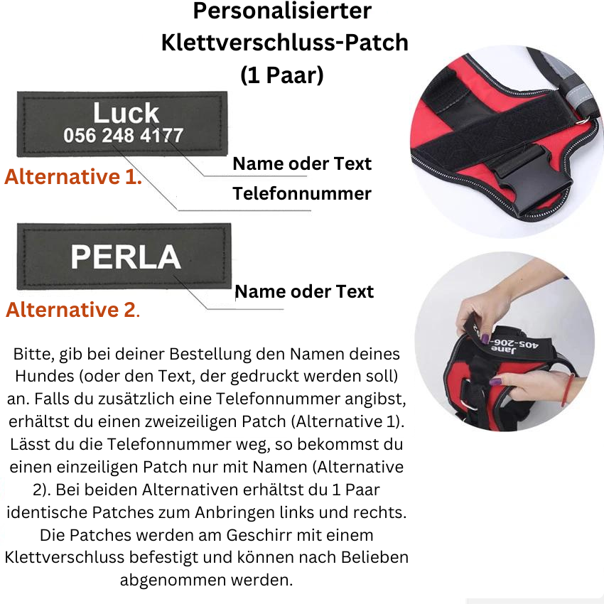 Personalisiertes Anti-Zieh-Geschirr