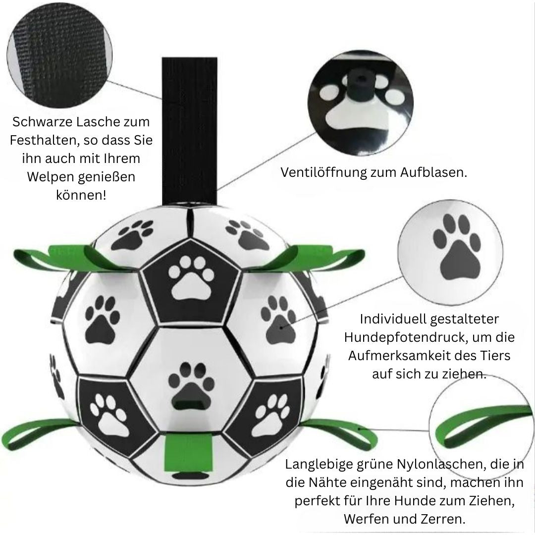Hunde-Fußball mit Griff