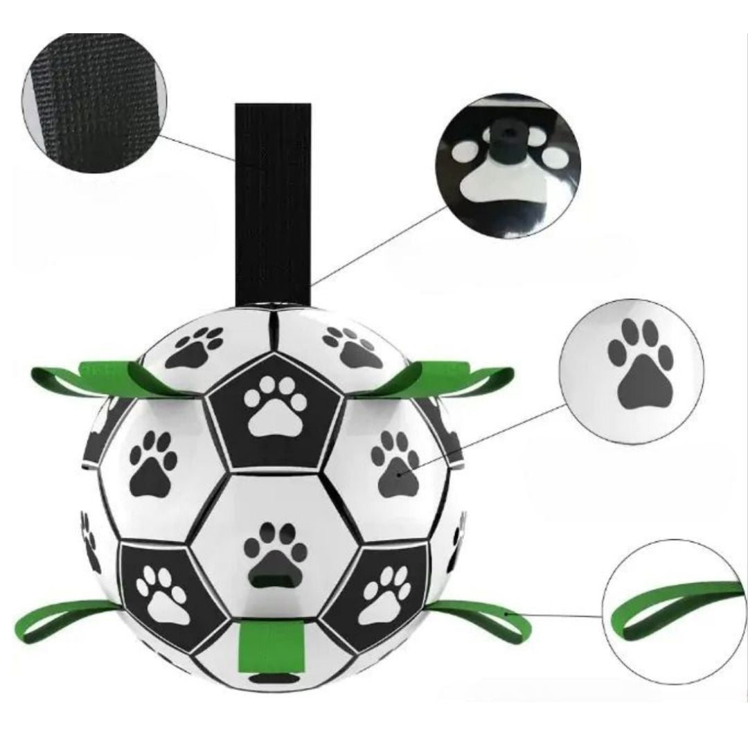 Hunde-Fußball mit Griff